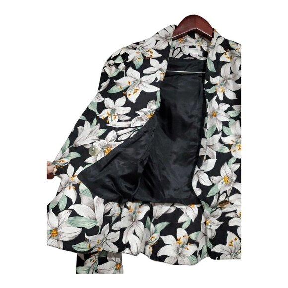 NWT Richard Warren Vintage Women's Floral Jacket Blazer Fitted Short Size 10 - Picture 9 of 15